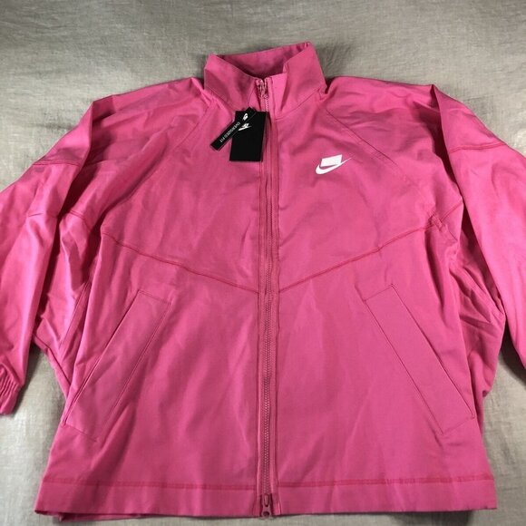 NWT. Nike Full Zip Pink Jacket Oversized Fit Womens Sizes New With Tags. Size XL - Picture 3 of 11